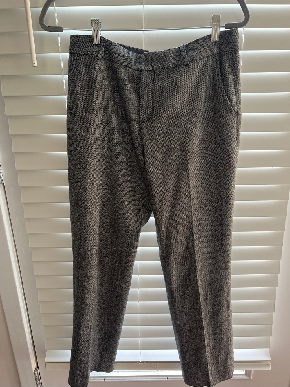 Banana Republic Woman’s Gray Dress Pants - Tailored Herringbone